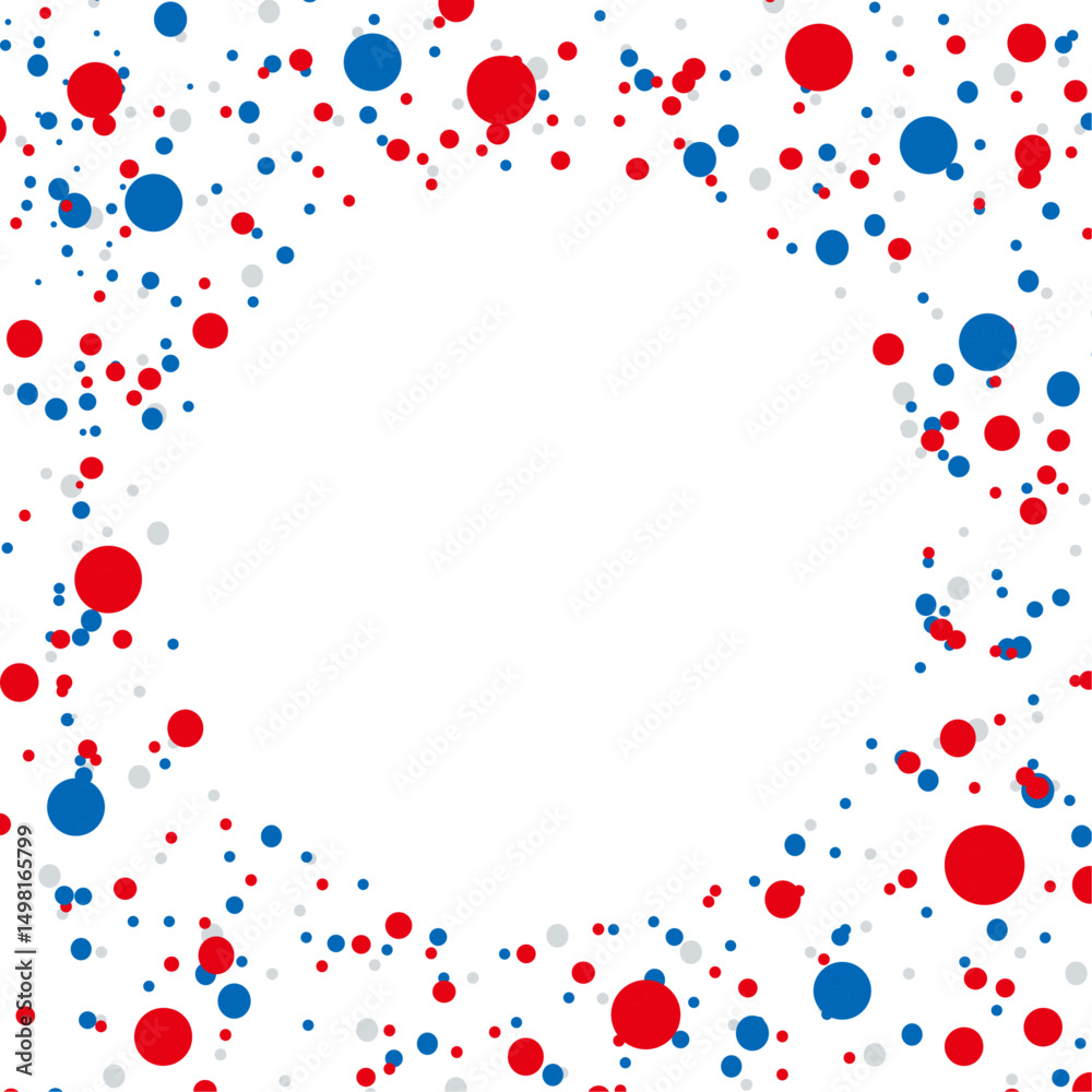 Obraz premium 大阪EXPO万博スタイルの青と赤のイラストフレームベクター背景22