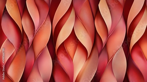 Elegant Abstract Pattern of Twisted Layers in Warm Tones