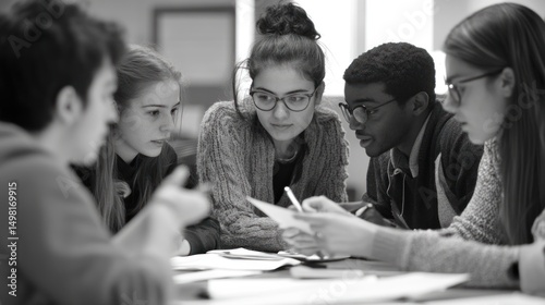 Diverse students collaborate