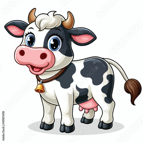 Vector Cartoon Cow