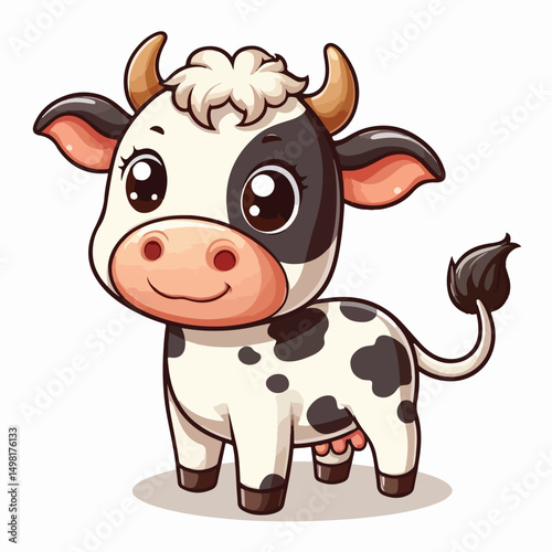 Vector Cartoon Cow