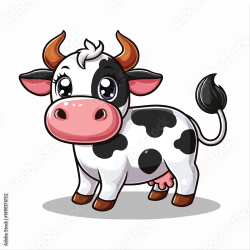 Vector Cartoon Cow