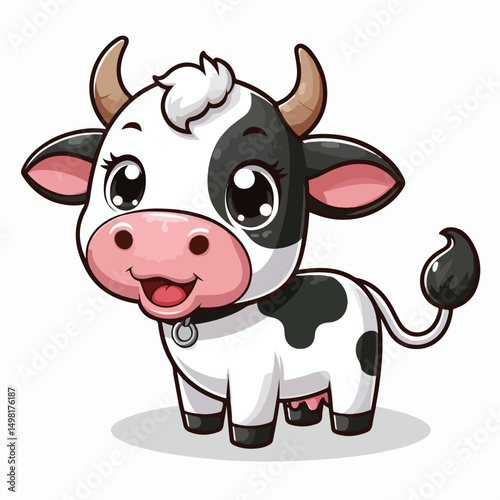 Vector Cartoon Cow