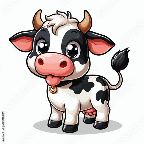 Vector Cartoon Cow