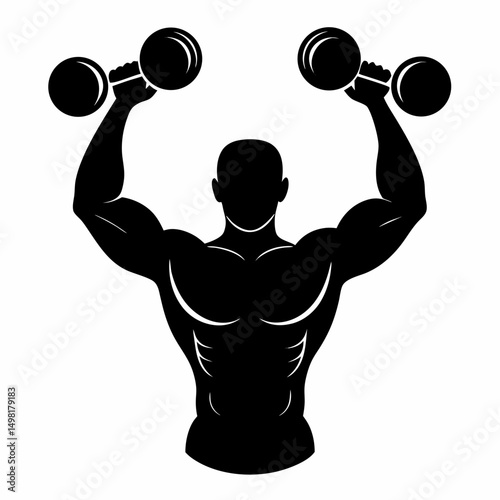 man lifting weights