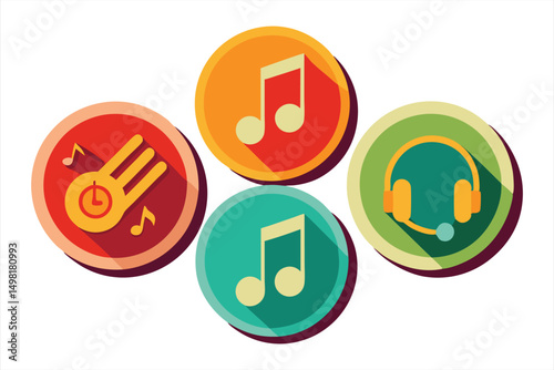 Music Icons Flat Design Vector Pack