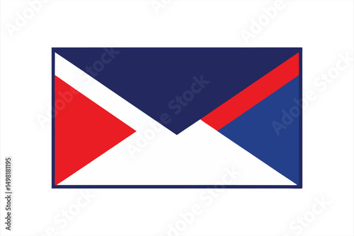 Free Download Abstract Envelope Red Blue White Design - GFXLoad