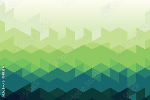 Abstract Green Geometric Background Design