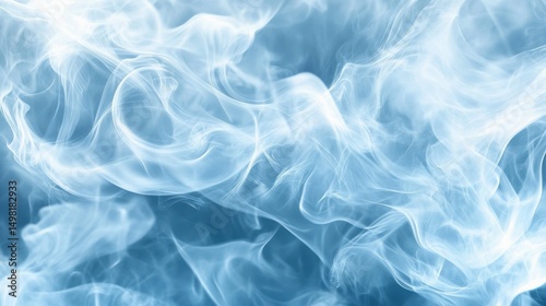 Soft Blue Smoke Flowing in Abstract Background for Creative Design