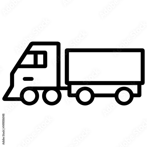 Freight train icon on white background vector
Vector line icon logistics
