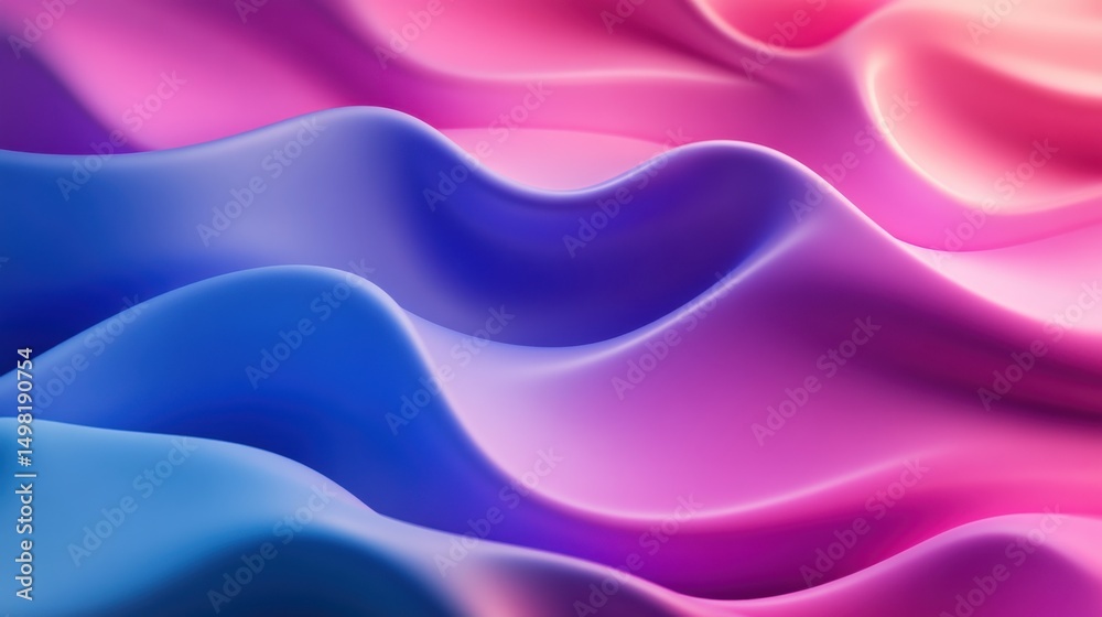 Fototapeta premium Vibrant Waves of Color in Abstract Fluid Motion and Gradient Flow