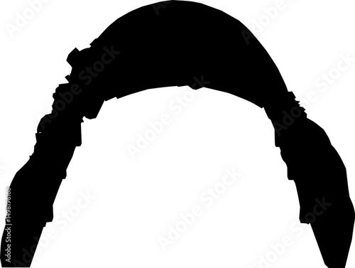 Wood shelter silhouette