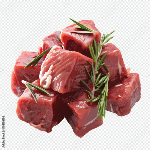 raw beef steak vector
