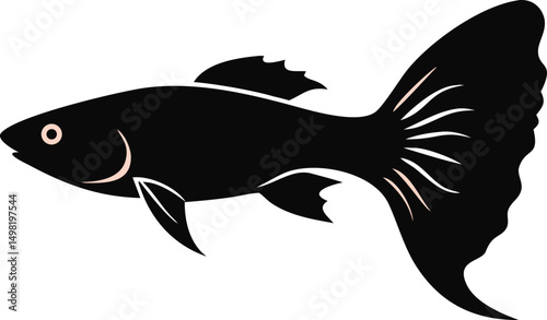 guppy fish logo silhouette 