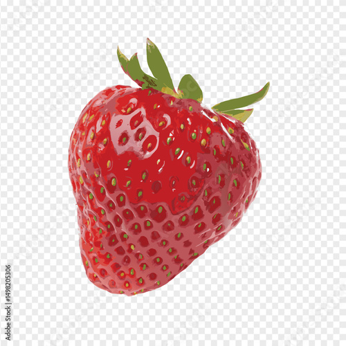 vector strawberry isolated on white