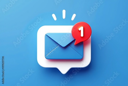 New Message Notification One Unread Email Icon