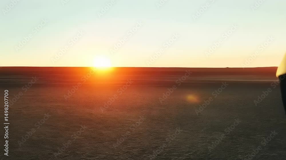 Robot Companion Contemplates the Horizon, Seeking Purpose in a Barren Landscape