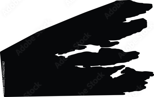 Alexandrovsk  Murmansk Oblast Russia silhouette map