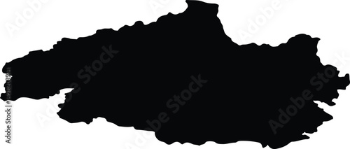 Aldansky Ulus Russia silhouette map