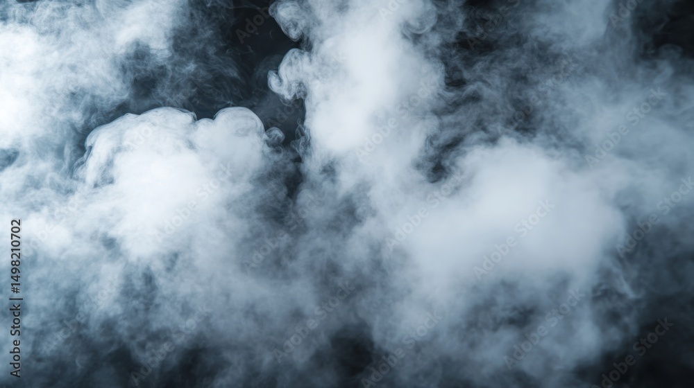 Fototapeta premium Soft White Smoke Flowing Against a Dark Background for Dramatic Effect