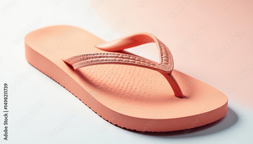 Fototapeta premium Close-up of a flip-flop on a plain white background , background, design, asset