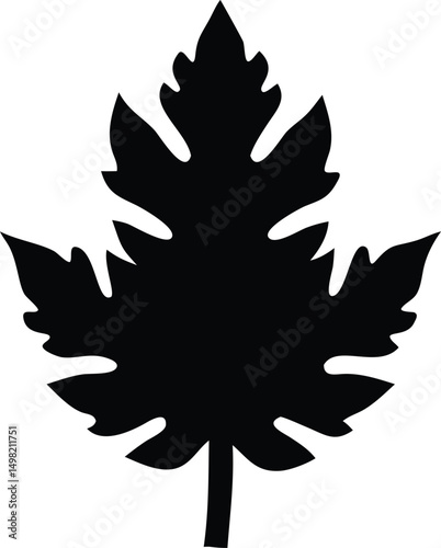 papaya leaf silhouette