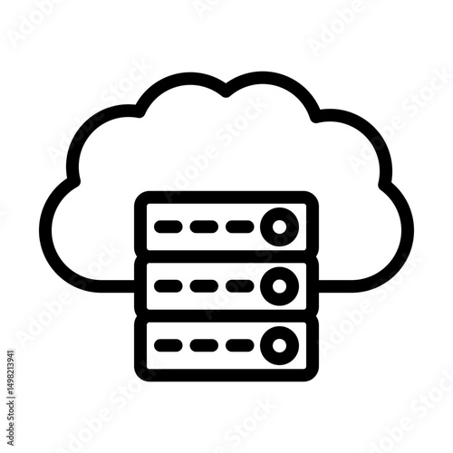 Cloud Server line icon