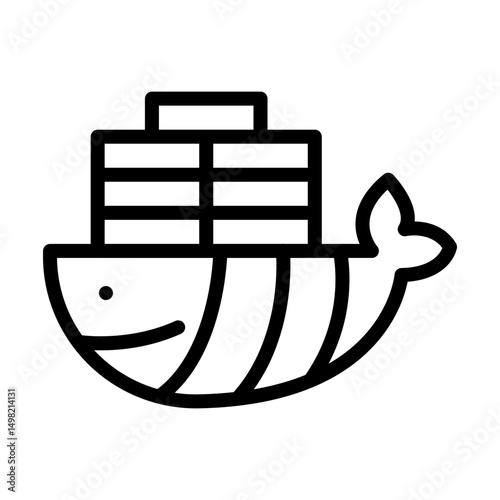 Docker line icon