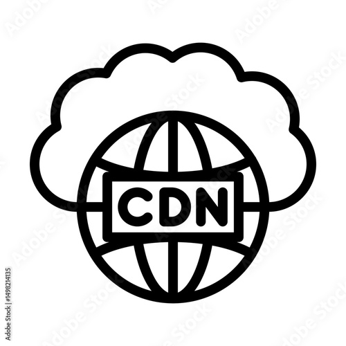 CDN  line icon