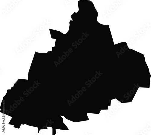 Apaseo el Grande Mexico silhouette map