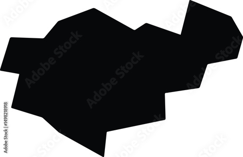 Anseong si South Korea silhouette map
