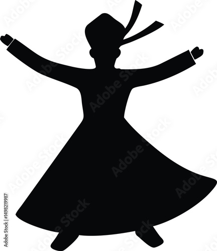 sufi dance silhouette 