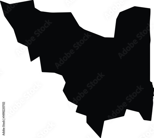 Anié Togo silhouette map