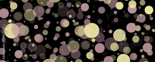 Multicolored translucent circles on a dark background. vector eps 10