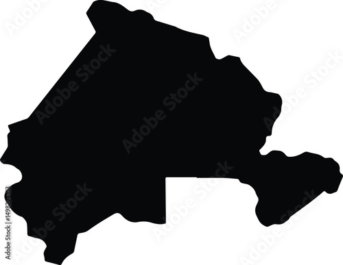 Anchovy Jamaica silhouette map