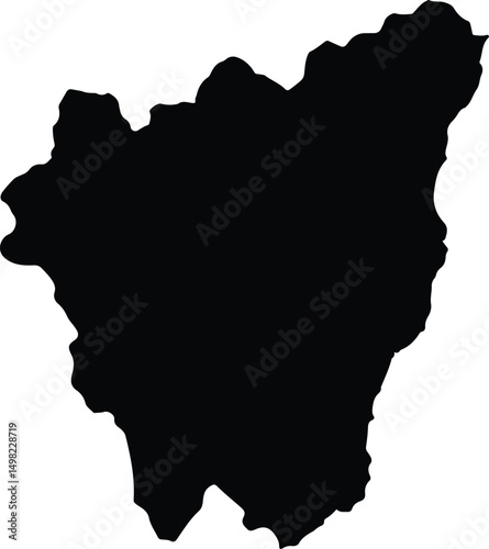Arzobispo Chacón Venezuela silhouette map