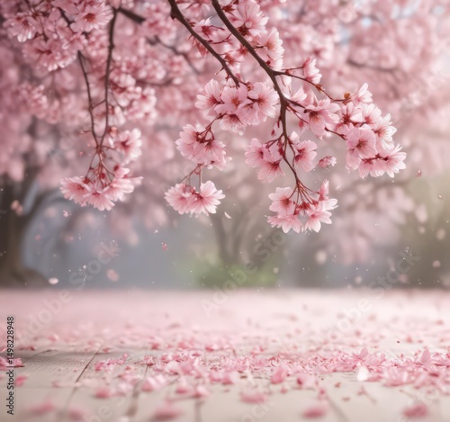 Wallpaper Mural Delicate pink sakura petals drift on a soft-focus spring background ,  close up,  serenity,  detail Torontodigital.ca