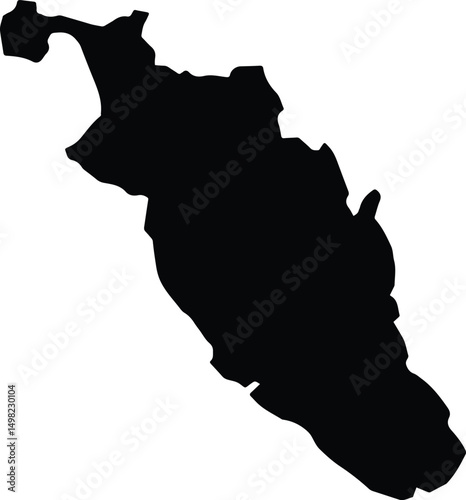 Arrondissement Plaisance Haiti silhouette map