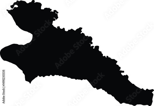 Arrondissement de Saint Marc Haiti silhouette map