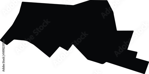 Arnett Gardens Jamaica silhouette map