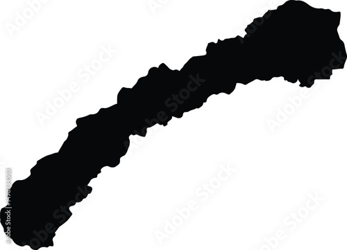 Arenal Colombia silhouette map