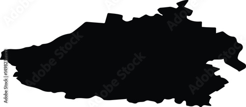 Arbazhsky District Russia silhouette map