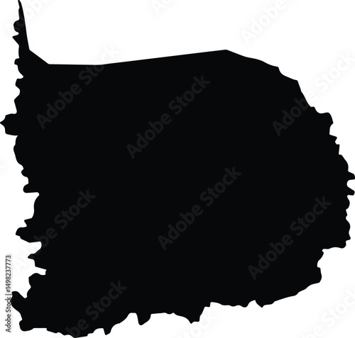 Araria India silhouette map