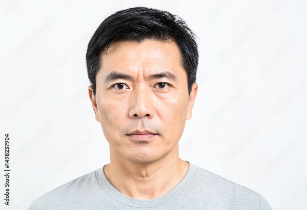 Fototapeta premium A man in a black shirt is looking at the camera.