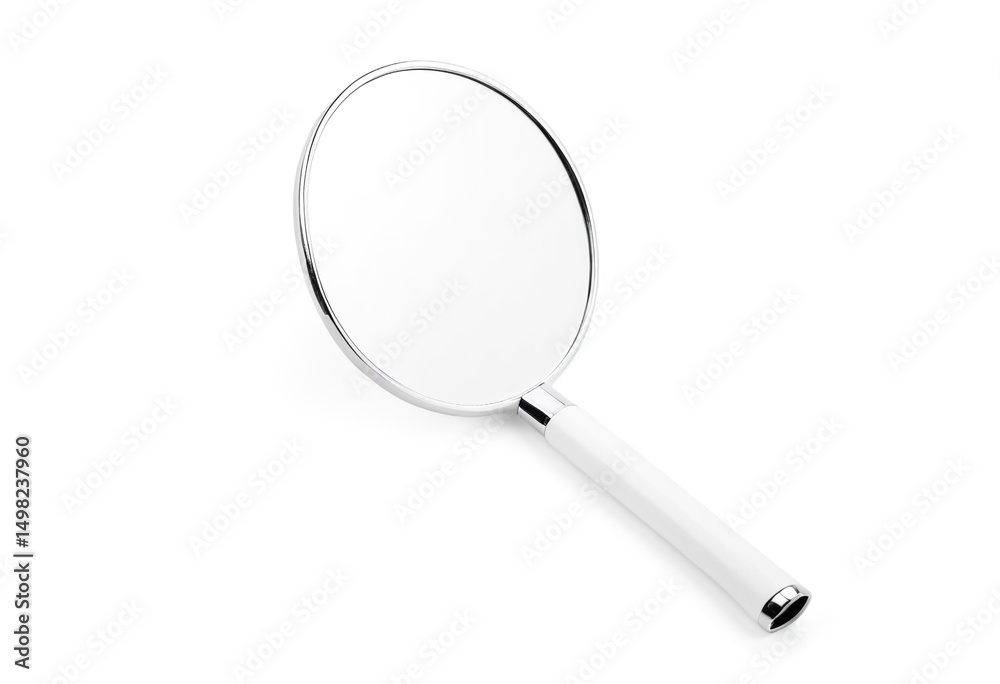 Fototapeta premium A magnifying glass on a white background.