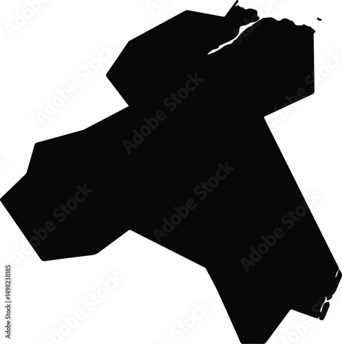 Araquari Brazil silhouette map
