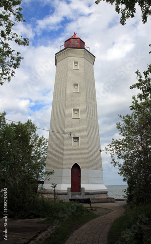 Landscape with lighthouse on the beach
