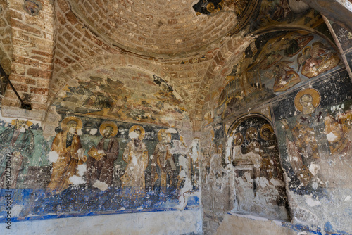 Albania. Korçë, Voskopoja village St. Nicholas church, old byzantine religion  18 May 2025