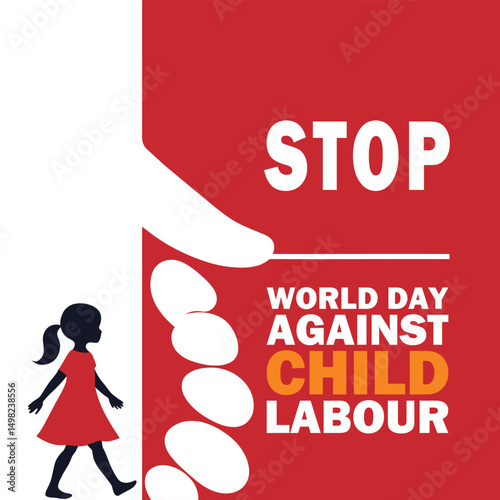 WORLD DAY AGAINST CHILD LABOUR DESIGN IDEA