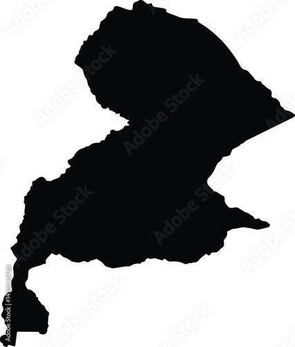 Aranyaprathet Thailand silhouette map